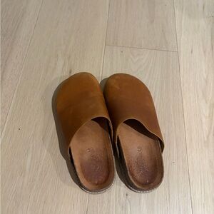 Madewell Brown Leather Slip-On Mules